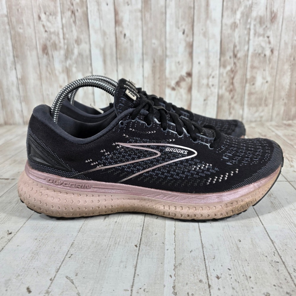 Brooks Glycerin 19 Womens Running Shoes Black Rose Gold 1203431B074 Size 10